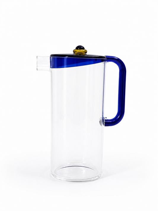 Guzzini “Colors” Pitcher – Blue Acrylic Postmodern Design, Italy 1980s–90s