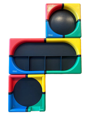 1980s Tino Postmodern Desk Organizer Set – Color Block Memphis Style