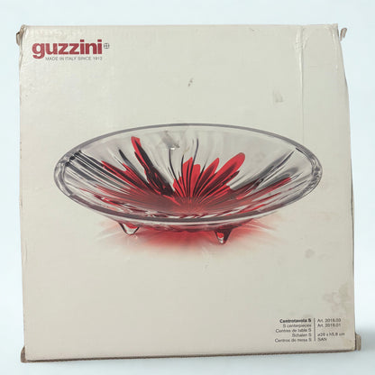 Guzzini Iris Small Centerpiece Bowl – Red & Clear