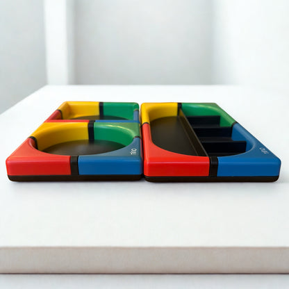 1980s Tino Postmodern Desk Organizer Set – Color Block Memphis Style