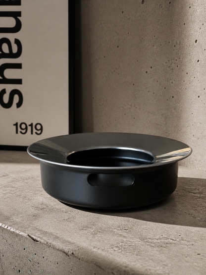 1960s Kartell Collectible Catchall Bowl – Design by Gino Colombini – Chrome & Black