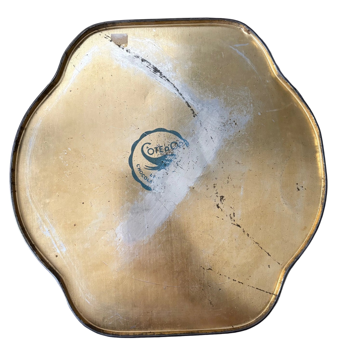 Côte d’Or Tin Box – Decorative Chocolate Box with Child Illustration 1950s