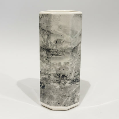 Villeroy & Boch Marble Effect Vase – Octagonal Ceramic Design, Late 1970s–Early 1980s
