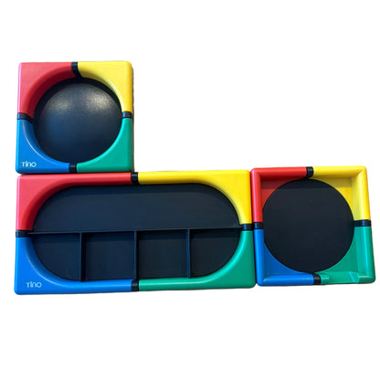 1980s Tino Postmodern Desk Organizer Set – Color Block Memphis Style