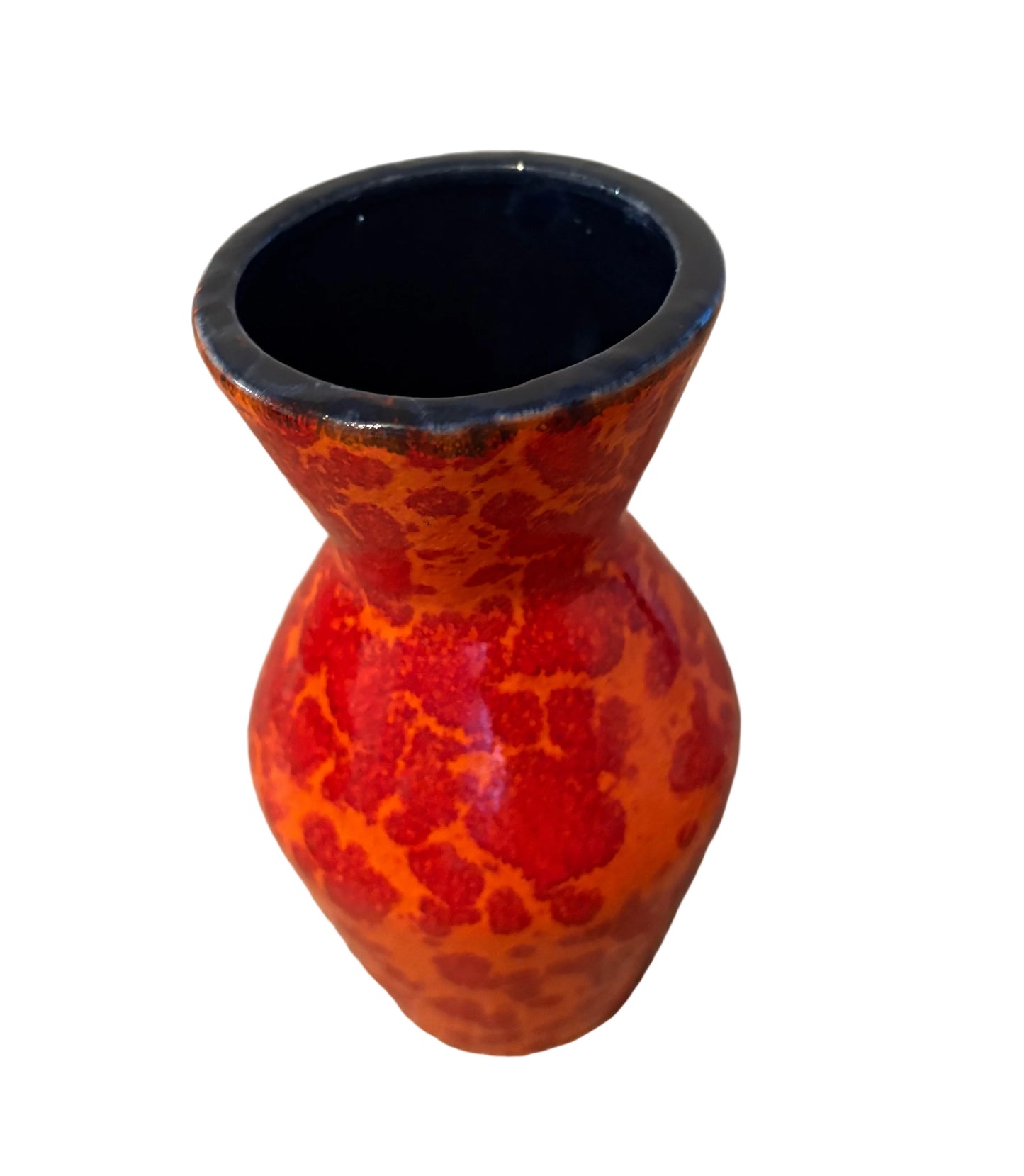 Scheurich 523-18 Fat Lava Vase – West Germany 1970s – Red Volcanic Glaze