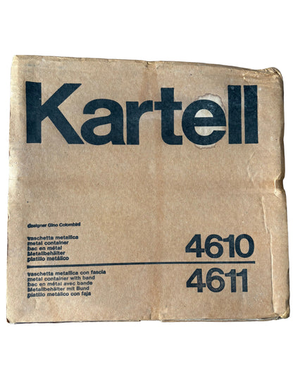 1960s Kartell Collectible Catchall Bowl – Design by Gino Colombini – Chrome & Black