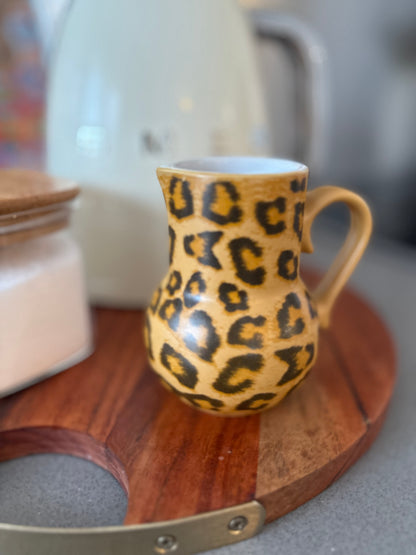 1980s Krüger Leopard Ceramic Mini Pitcher / Creamer – Made in Germany