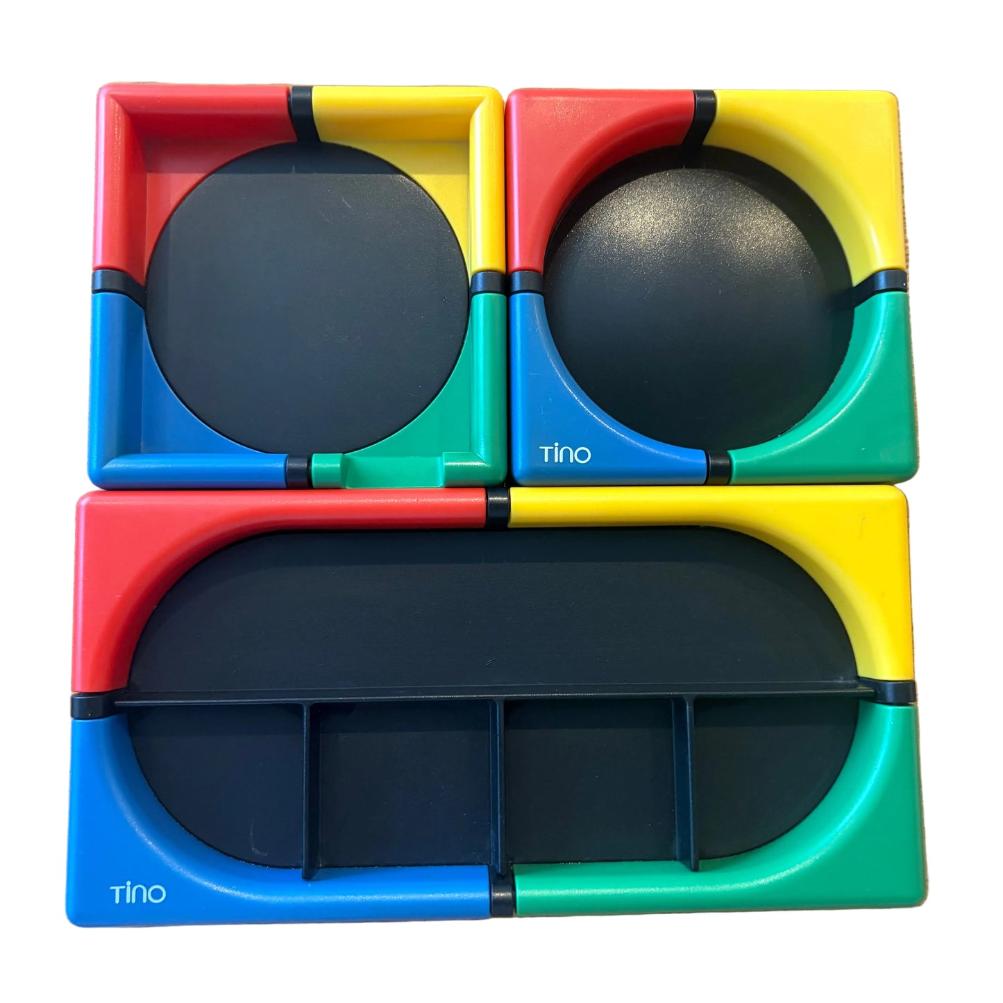 1980s Tino Postmodern Desk Organizer Set – Color Block Memphis Style