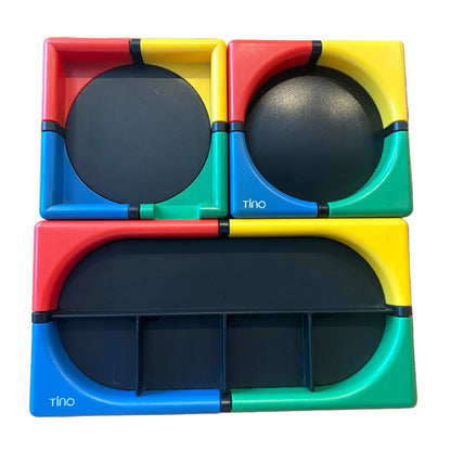 1980s Tino Postmodern Desk Organizer Set – Color Block Memphis Style