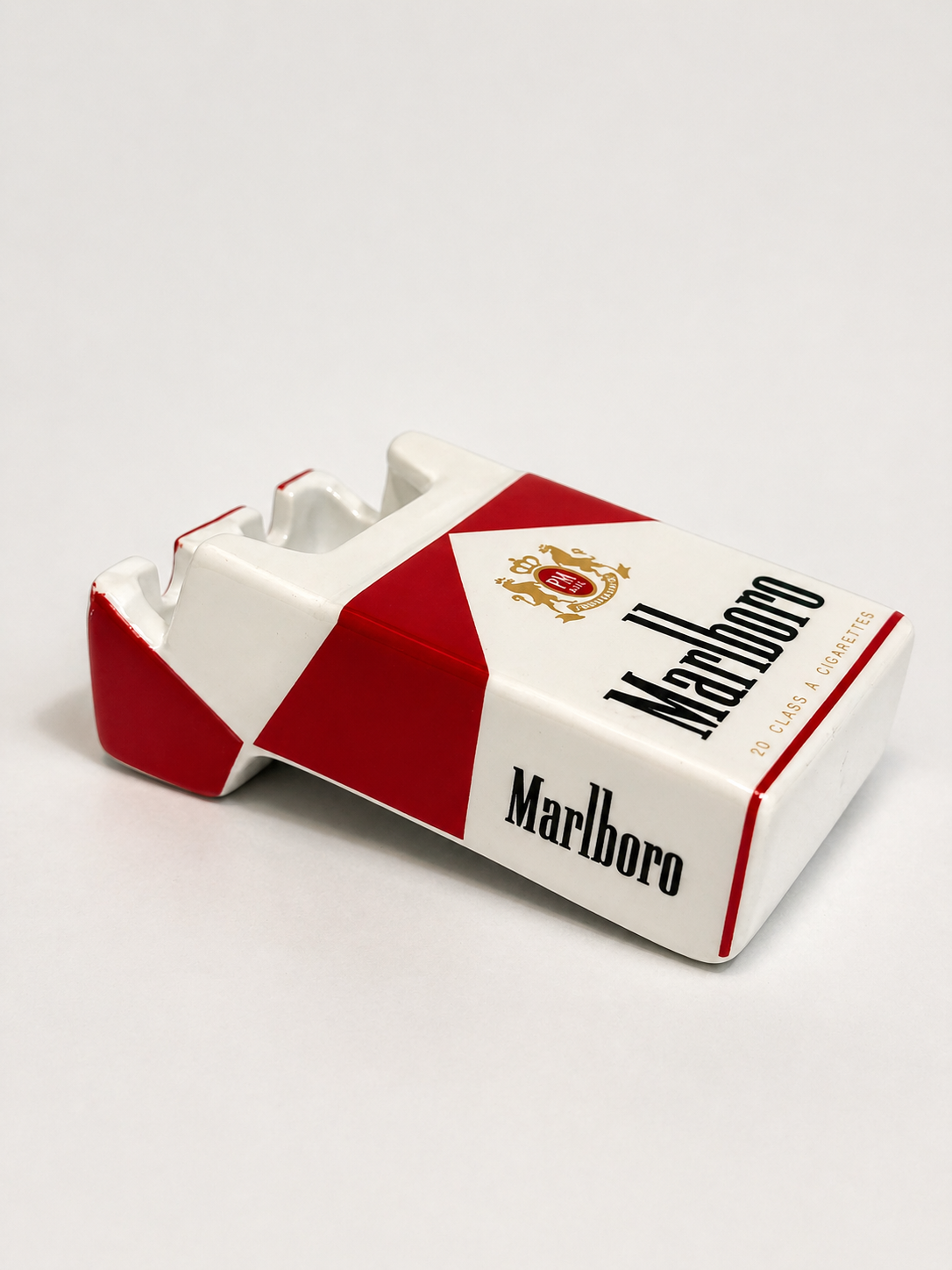 Vintage Marlboro Cigarette Pack Ashtray – Porcelain Advertising Ashtray