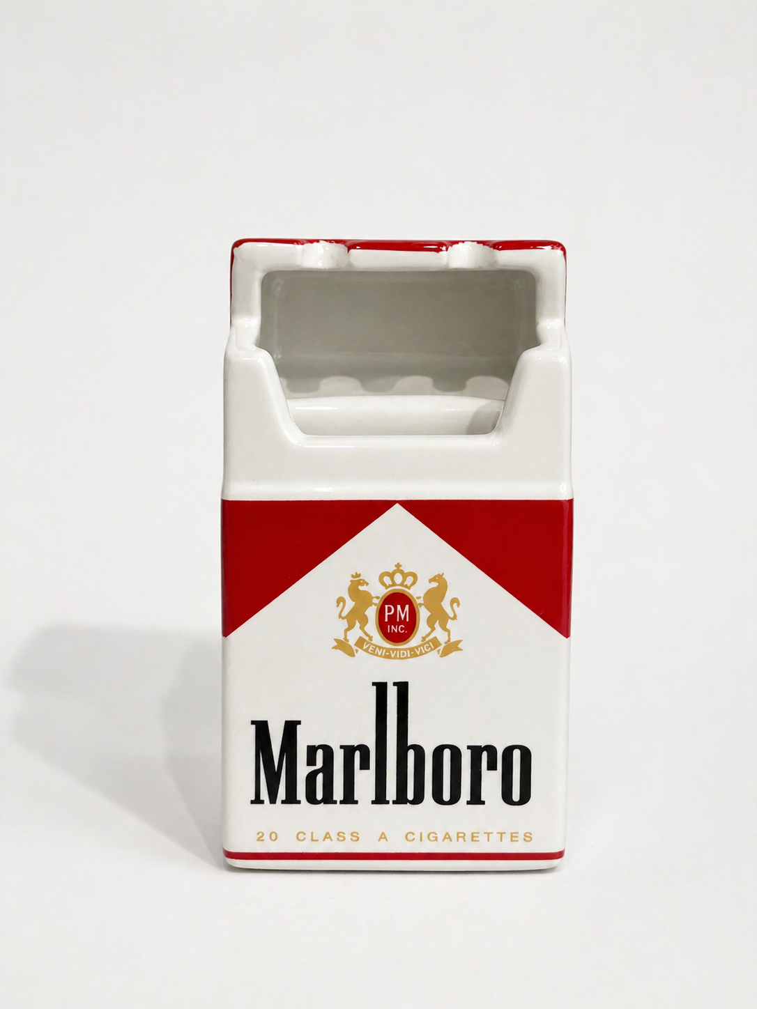 Vintage Marlboro Cigarette Pack Ashtray – Porcelain Advertising Ashtray