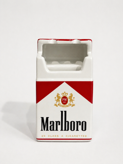 Vintage Marlboro Cigarette Pack Ashtray – Porcelain Advertising Ashtray