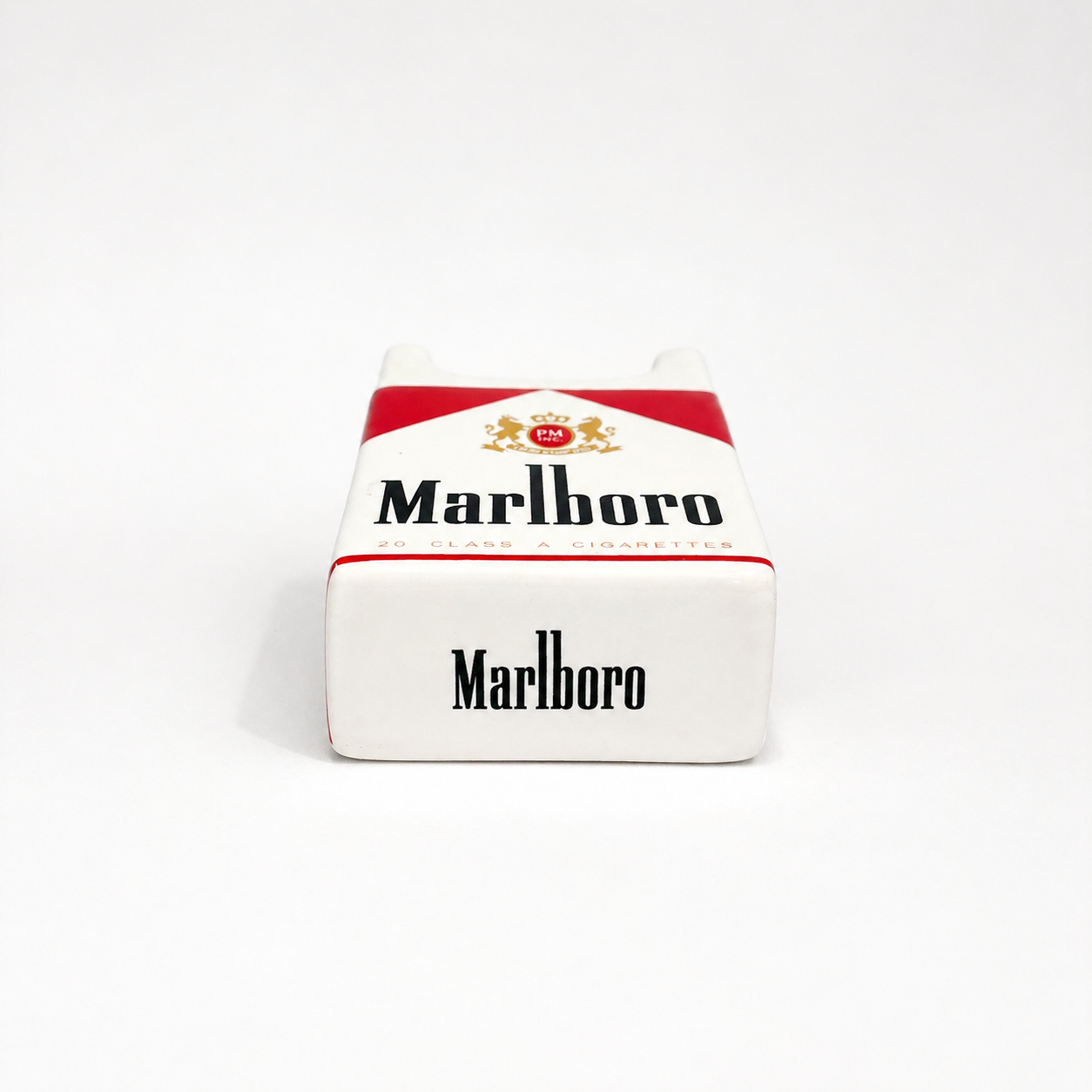 Vintage Marlboro Cigarette Pack Ashtray – Porcelain Advertising Ashtray