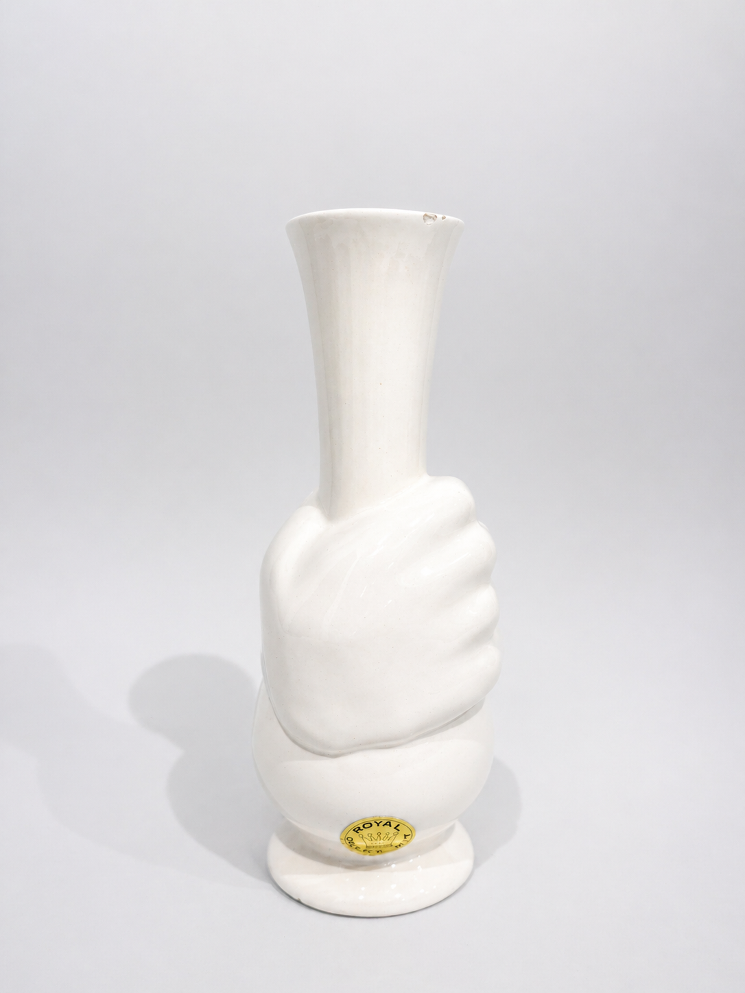 Royal Delft "Hand Vase" - White Porcelain, 1970s