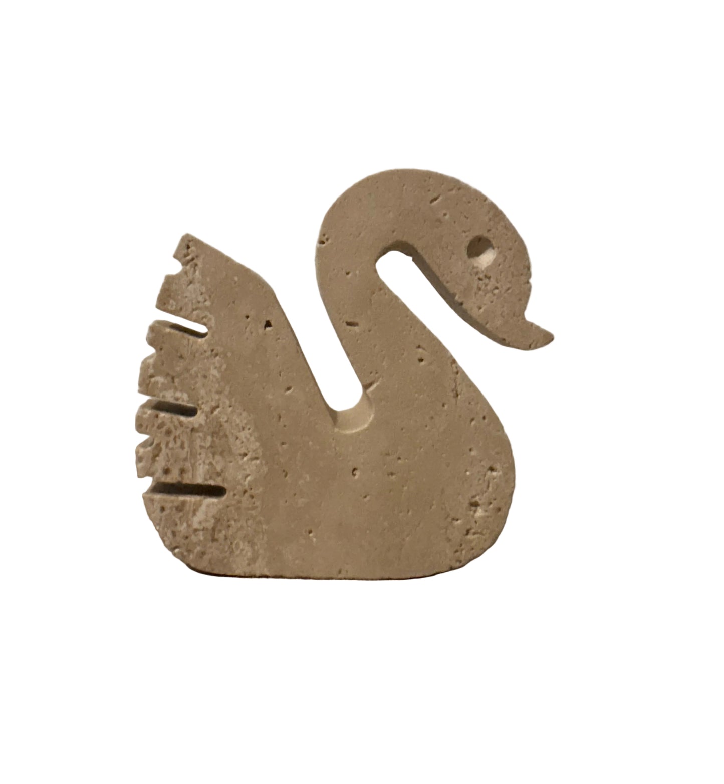 Travertine Animal Sculptures – Swan & Elephant – Attributed to Fratelli Mannelli