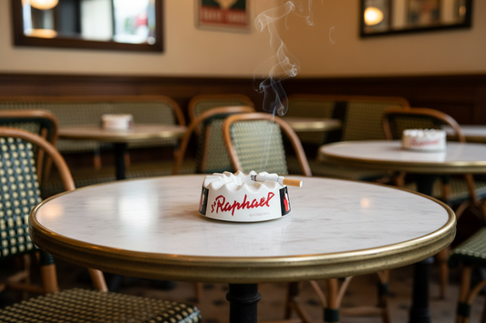 Mid-Century St Raphaël × Atelier Création Loupot Ceramic Ashtray – French Advertising Object