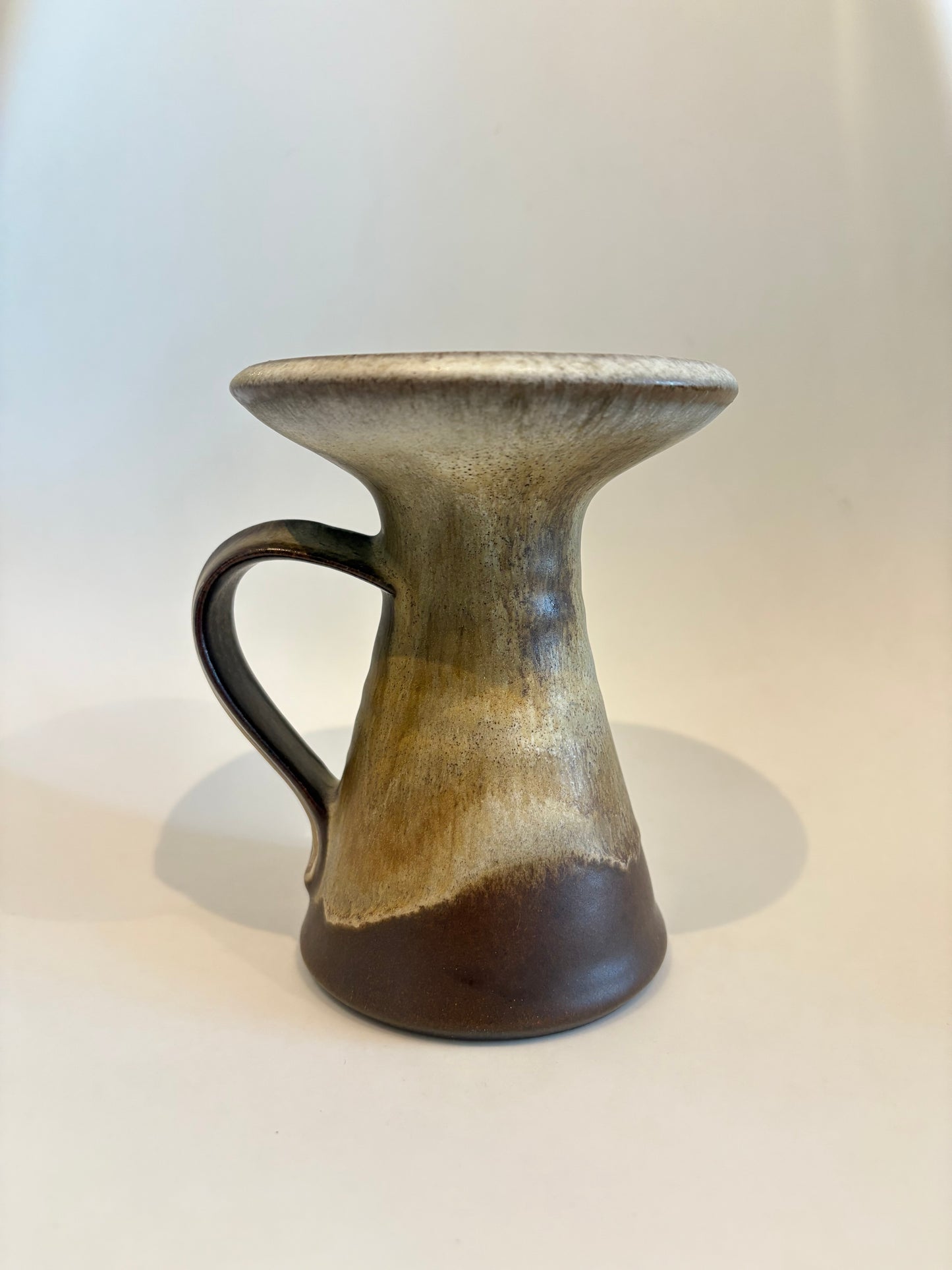 Carstens Kiel Atelier Vase – West German Pottery Brown Drip Glaze Ceramic