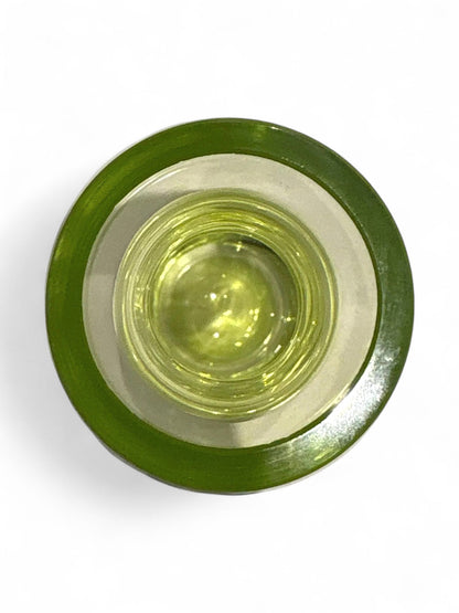 Murano Glass Vase V. Nason Signed – Italian Hand Blown Green Art Glass Vase 1970s