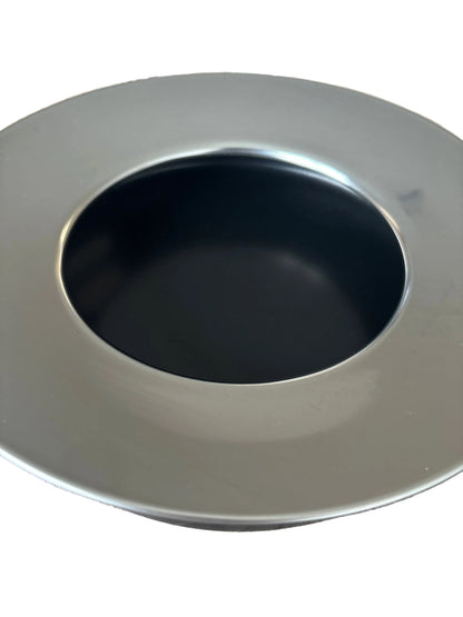 1960s Kartell Collectible Catchall Bowl – Design by Gino Colombini – Chrome & Black