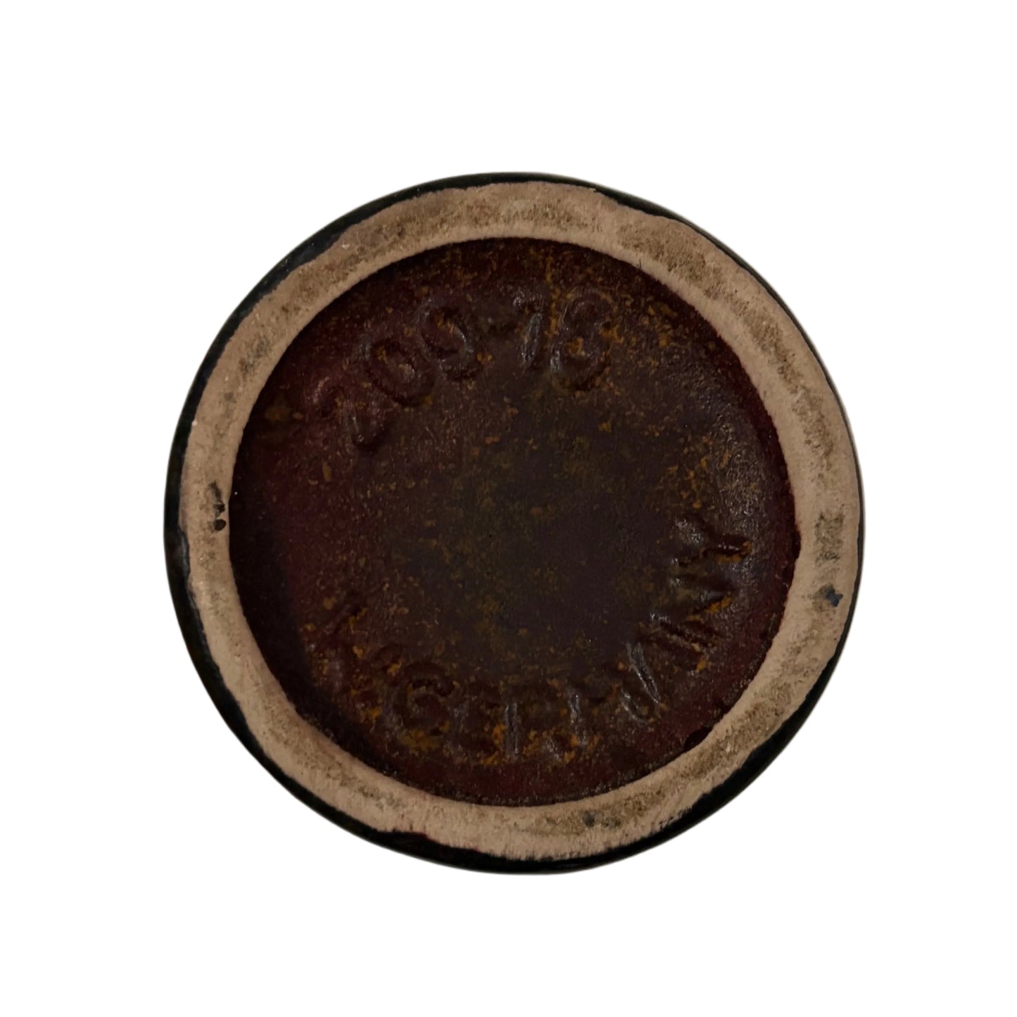 Brown & Cream Scheurich Ceramic Vase – West Germany 209-18 – Textured Fat Lava Glaze, 1970s