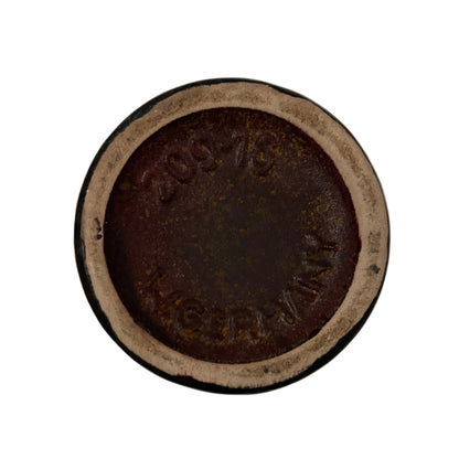Brown & Cream Scheurich Ceramic Vase – West Germany 209-18 – Textured Fat Lava Glaze, 1970s