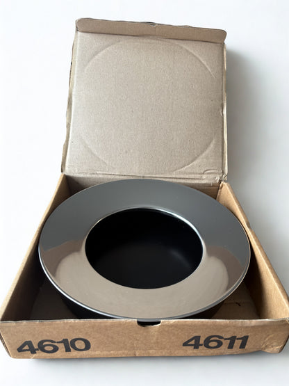 1960s Kartell Collectible Catchall Bowl – Design by Gino Colombini – Chrome & Black
